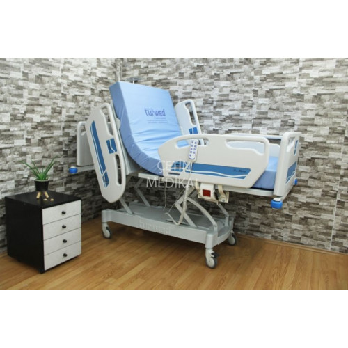 Full ABS 3 Motorlu Hasta Karyolası Derin Korkuluklu Full ABS 3 Motorlu Hasta Karyolası Derin Korkuluklu