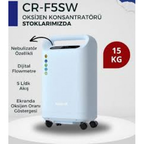 Respirox CR-F5SW Nebülizatörlü Oksijen Konsantratörü