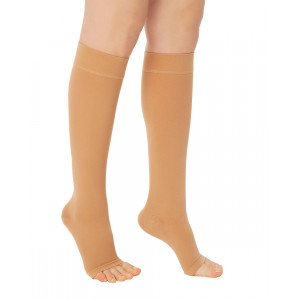 Diz Altı Varis Çorabı Burnu Açık CCL2
